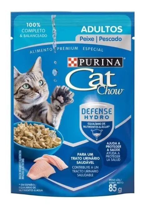 CAJA CAT CHOW SACHET GATO ADULTO PESCADO X15 UN 85 GR4