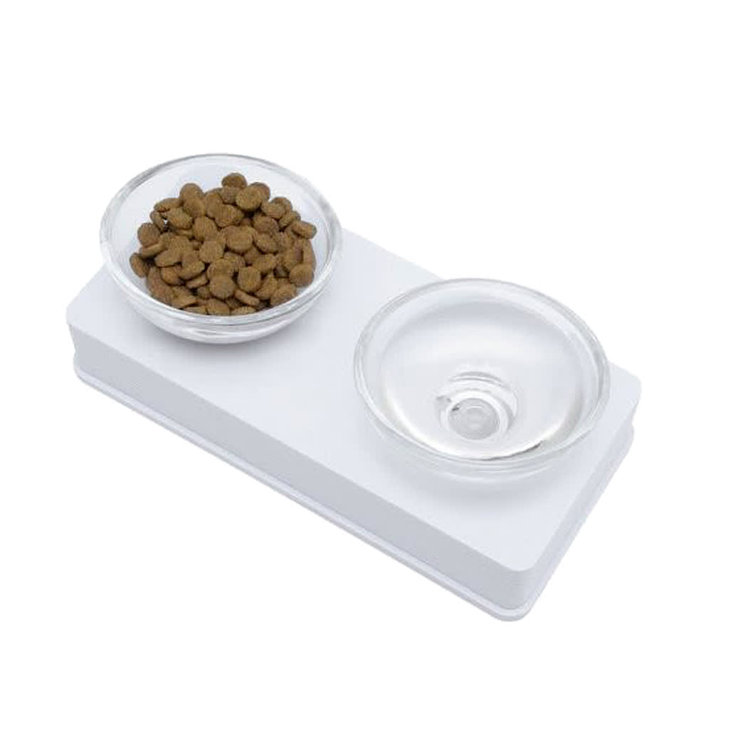 CATIT 2 PLATOS VIDRIOS BASE BLANCO 200ML1