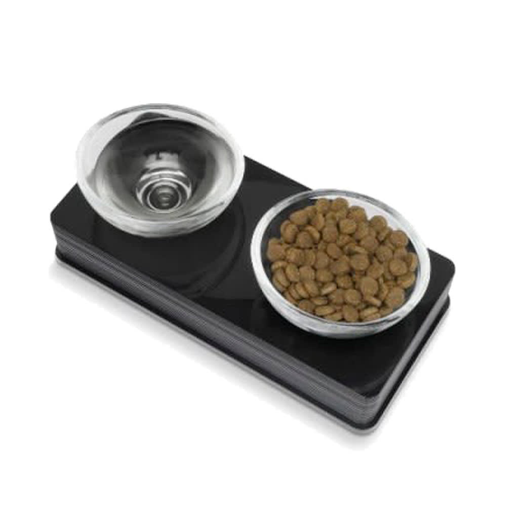 CATIT 2 PLATOS VIDRIOS BASE NEGRO 200ML1