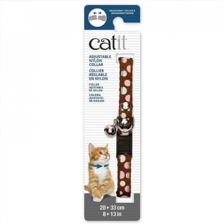 CATIT COLLAR AJUSTABLE CAFE CON LUNARES1