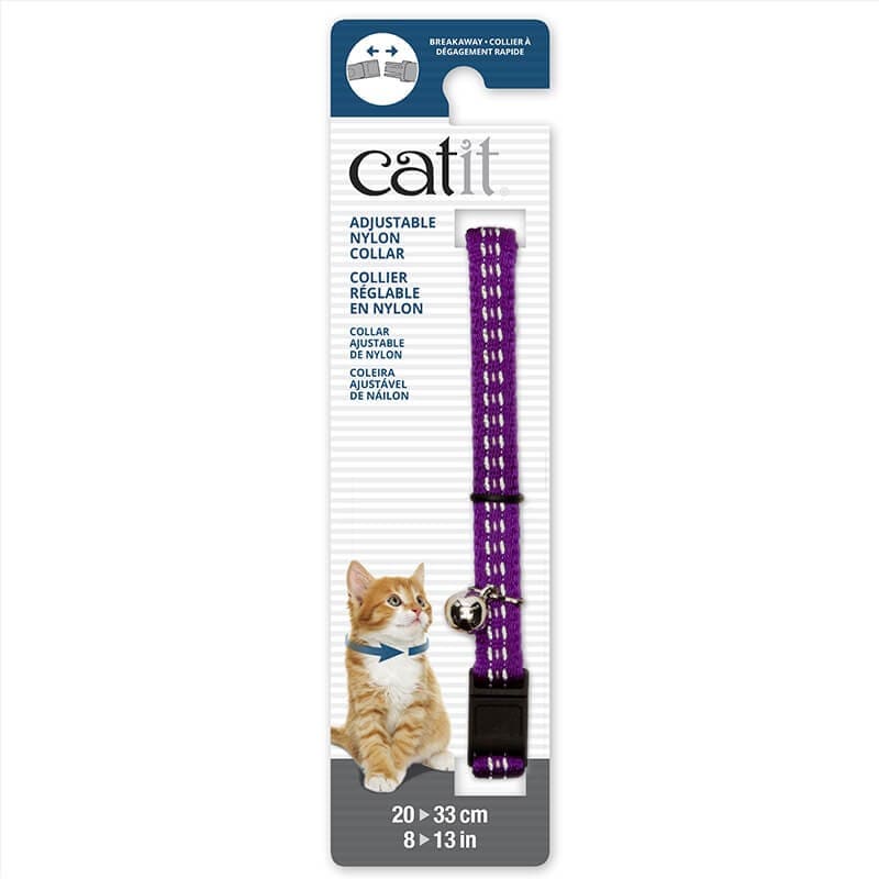 CATIT COLLAR AJUSTABLE REFLECTANTE PURPURA1