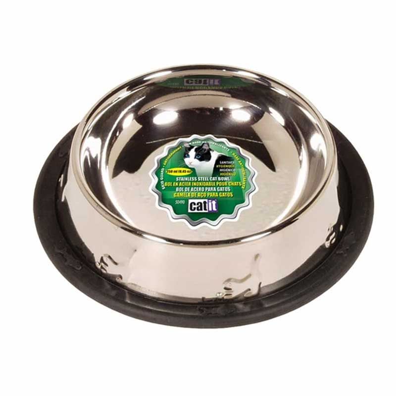 CATIT PLATO ACERO INOX ANTIDESLIZABLE 250 ML1