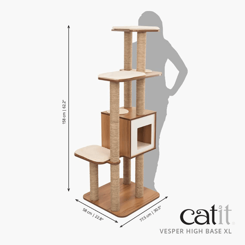 CATIT VESPER HIGH BASE XL NOGAL1