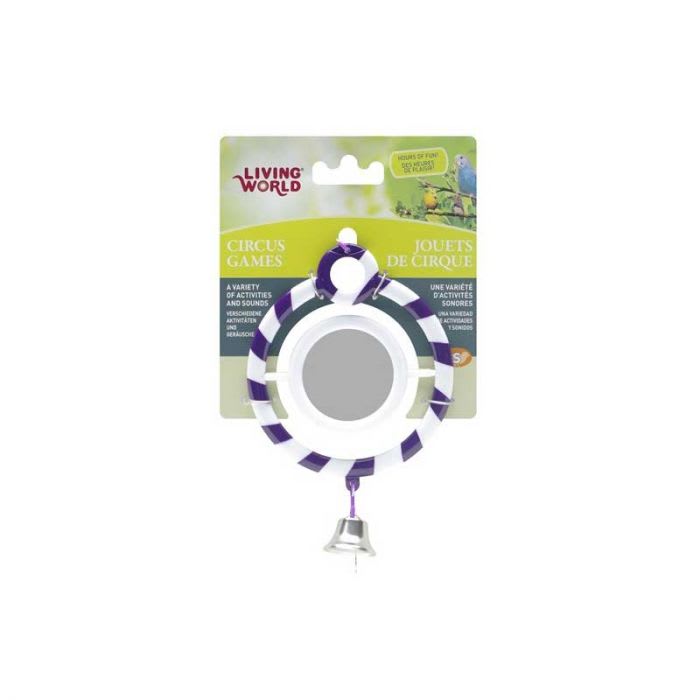 LIVING WORLD JUGUETE PARA AVES CON ESPEJO - MORADO1