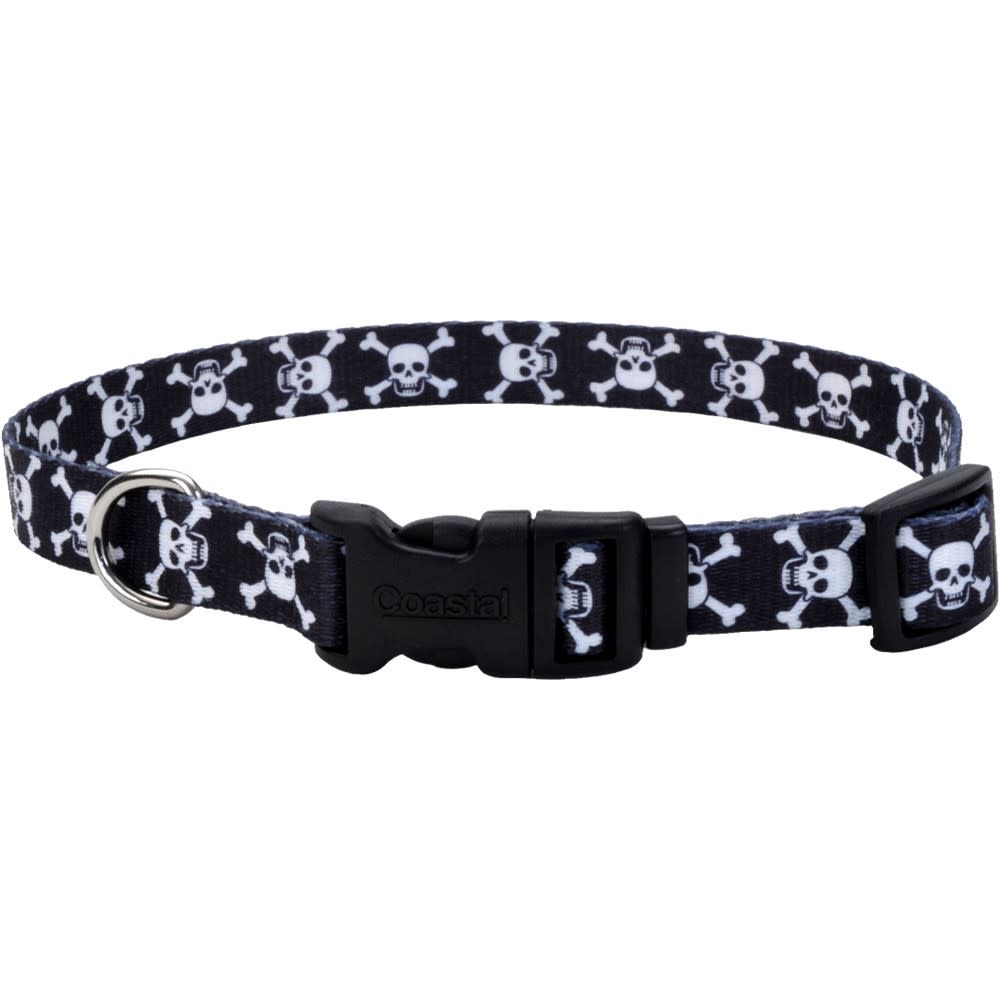 COASTAL STYLE COLLAR BLACK  SKULLS XS1