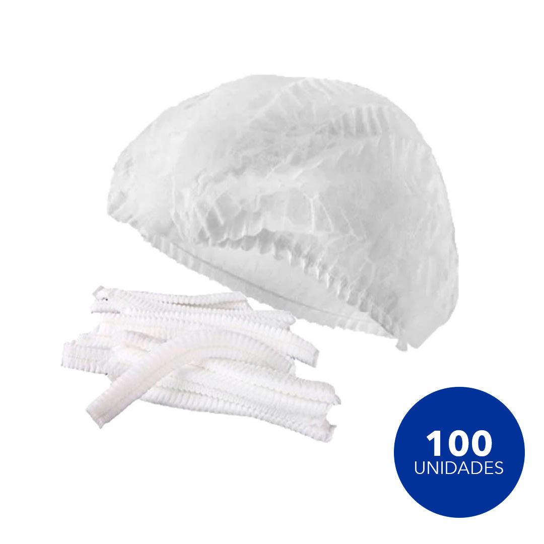 COFIAS BLANCAS ELASTICADAS, TELA RESPIRABLE 100 UN1