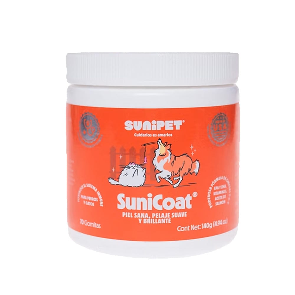 SUNICOAT PIEL Y PELAJE 140 GR (70 GOMITAS)1