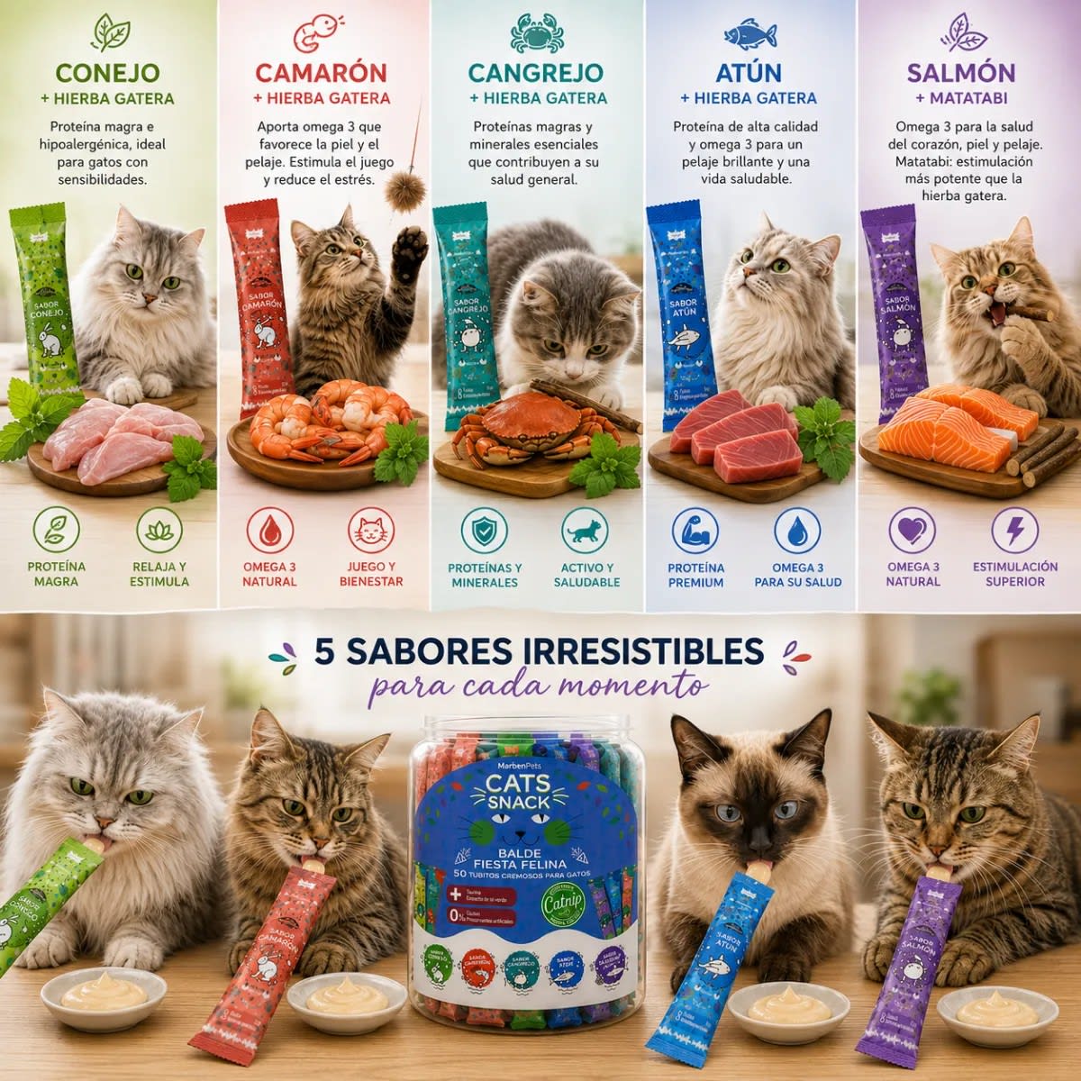 CAT SNACK BALDE DE CREMOSOS 50 UN3