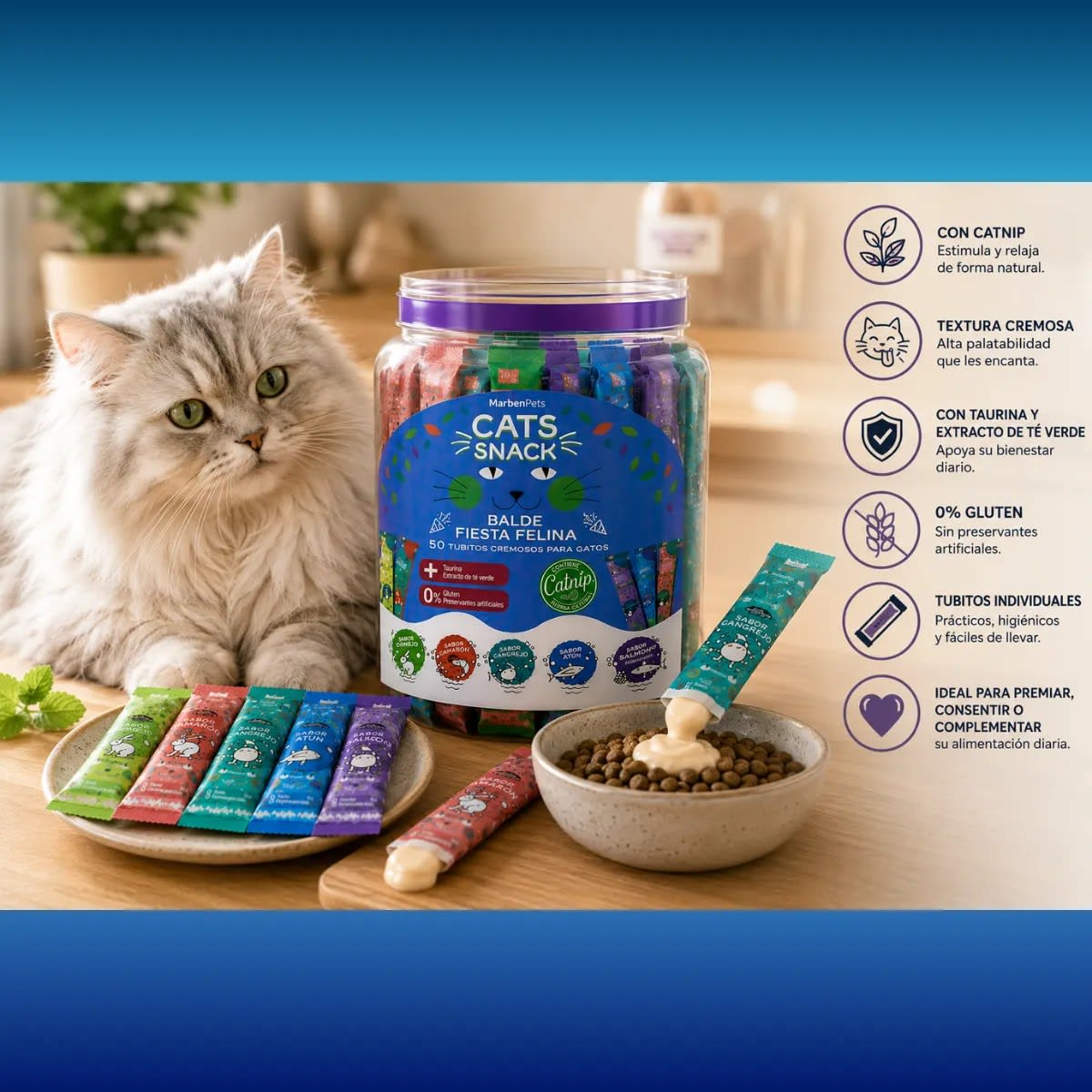 CAT SNACK BALDE DE CREMOSOS 50 UN5