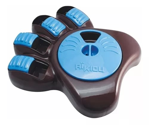 COMEDERO INTERACTIVO GARRA MARRON/AZUL PERROS1