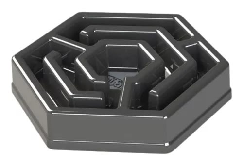 COMEDERO INTERACTIVO HEXAGONO GRIS PARA PERROS2