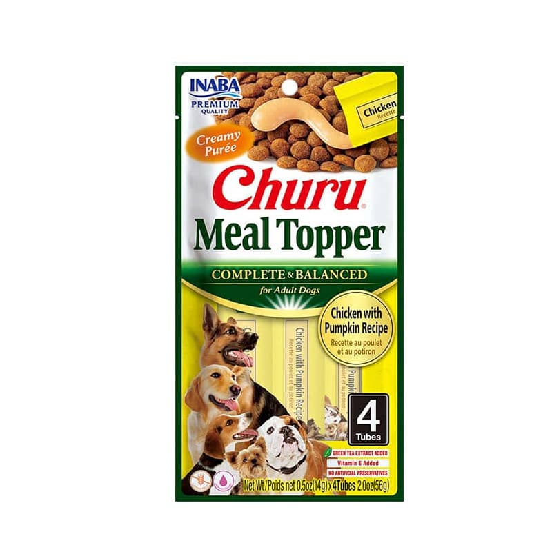 CHURU MEAL TOPPER DOG POLLO CALABAZA 4P1