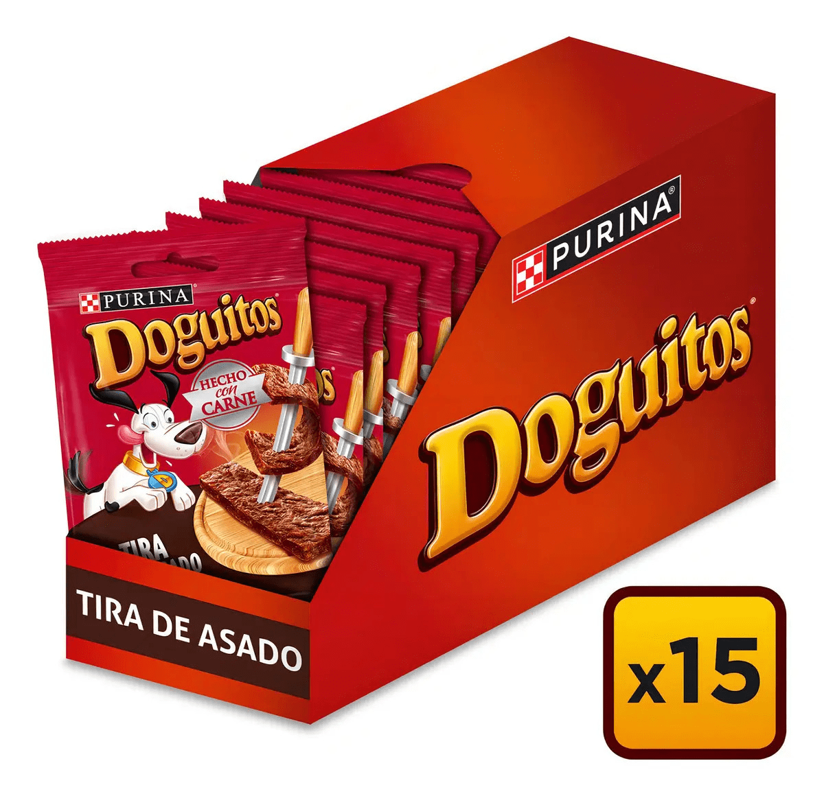 CAJA PURINA DOGUITOS TIRAS DE ASADO X15 UN 65 GR1