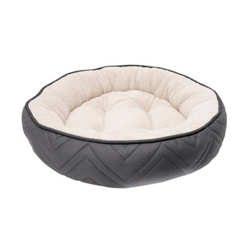 DOGIT DREAMWELL CAMA REDONDA GRIS/BLANCO 56CM1