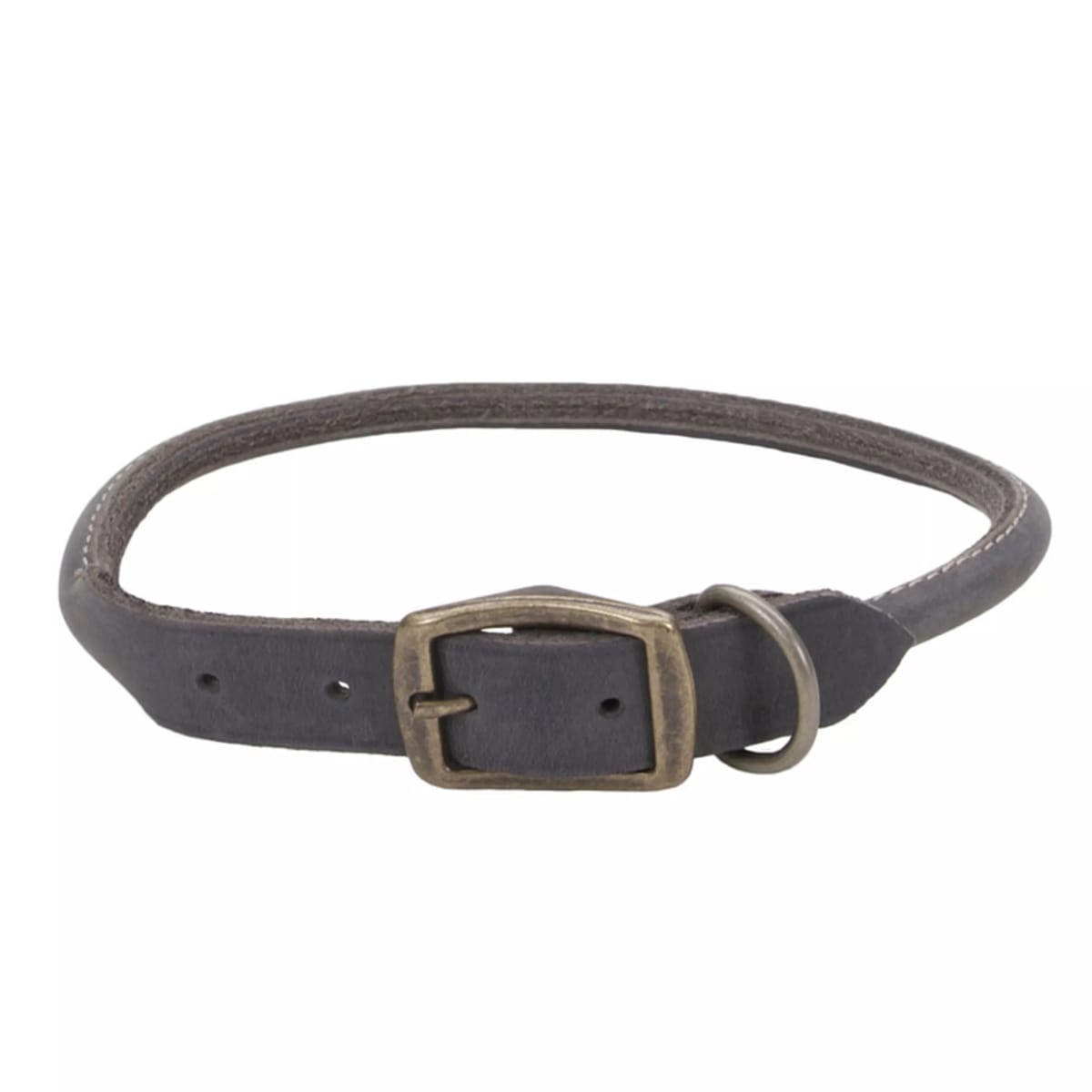 COASTAL CIRCLE-T COLLAR REDONDO CUERO RUSTICO GRIS 40 CM1