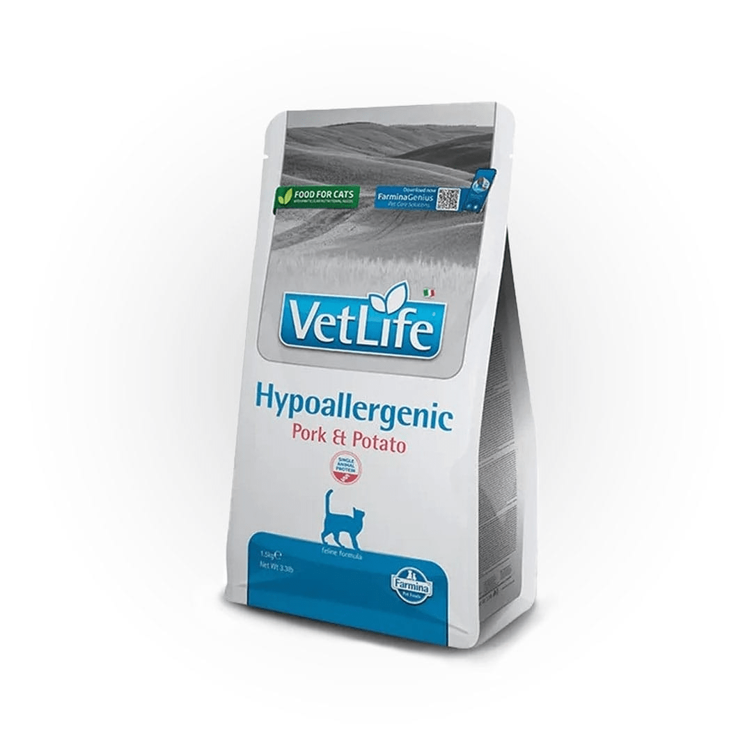 VET LIFE GATO HYPOALLERGENIC CERDO Y PAPA 400 GR1