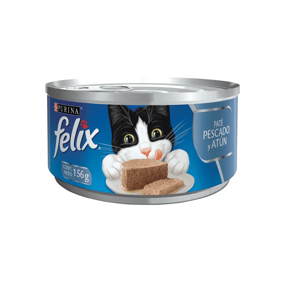 LATA FELIX GATO PATÉ PESCADO Y ATÚN 156 GR1