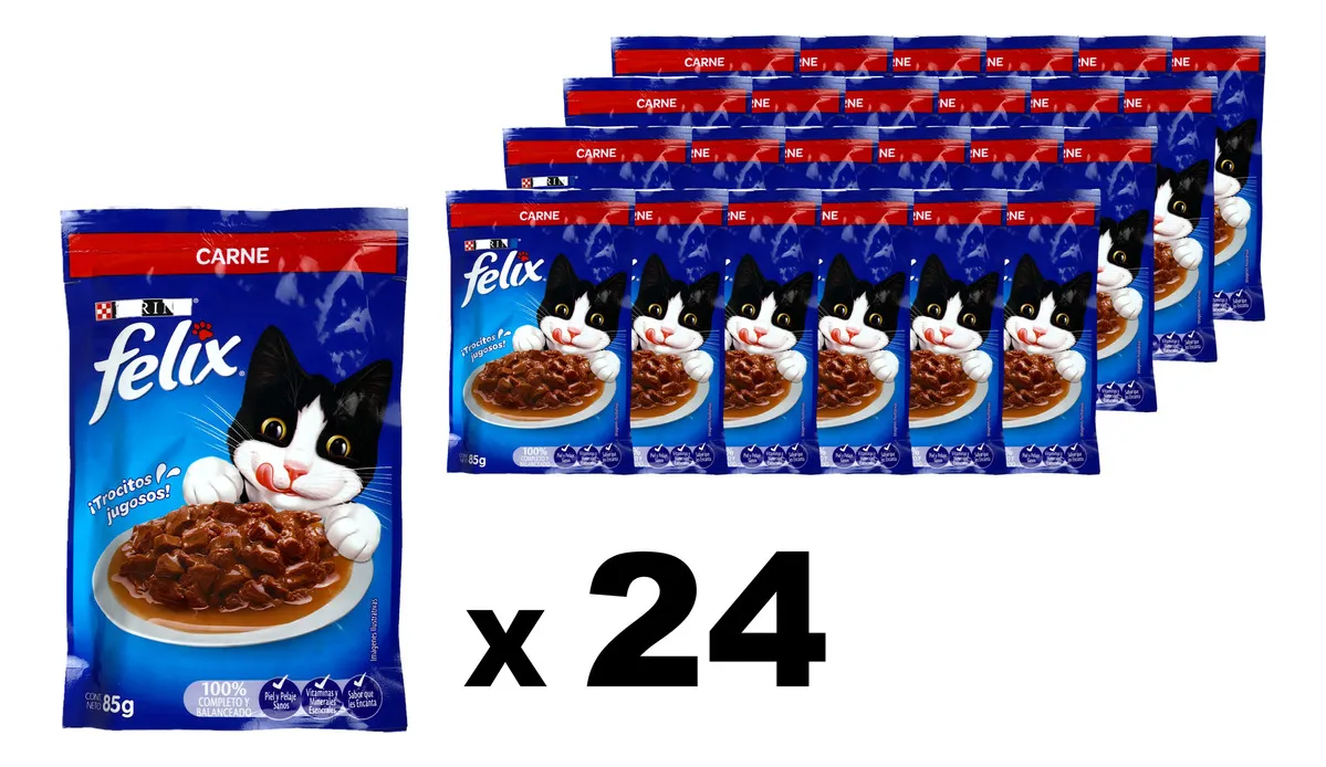 CAJA SACHET FELIX CARNE 85 GR X 24 UN2