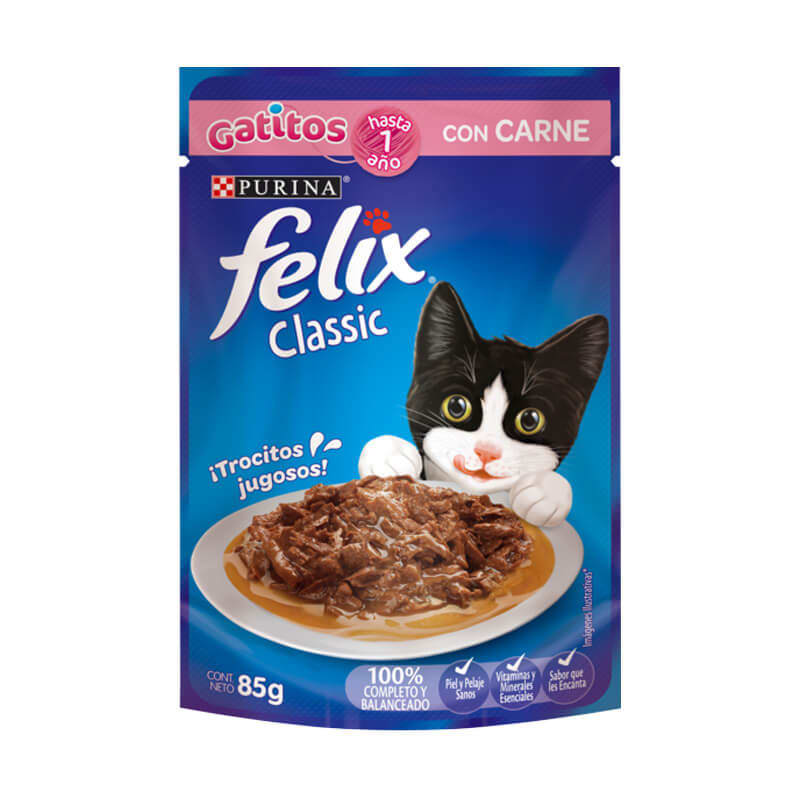 FELIX CLASSIC GATITO CARNE 85 GR1