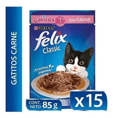 CAJA FELIX GATITO CARNE X15 UN 85 GR2