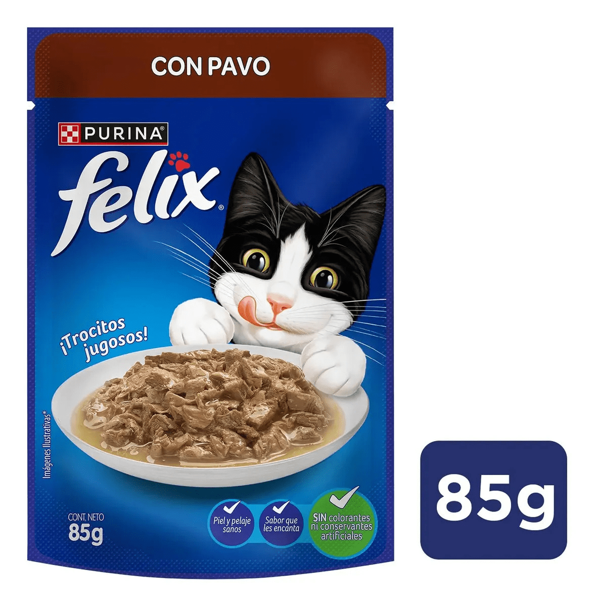 CAJA SACHET FELIX PAVO 24 UN X 85 GR2