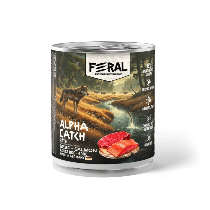 FERAL LATA PERRO ADULTO CARNE VACUNO Y SALMON 400G1