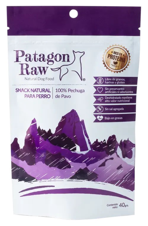 PATAGON RAW SNACK PERRO PECHUGA DE PAVO 40 GR1