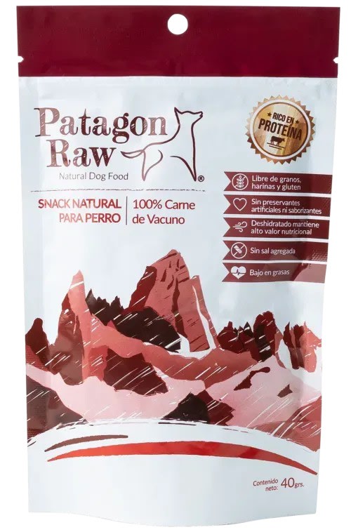 PATAGON RAW SNACK PERRO CARNE DE VACUNO 40 GR1