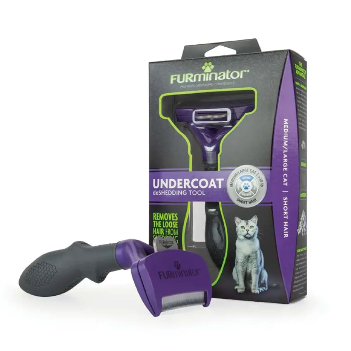 FURminator SHORT HAIR deShedding Tools FOR CAT, MD/LG1