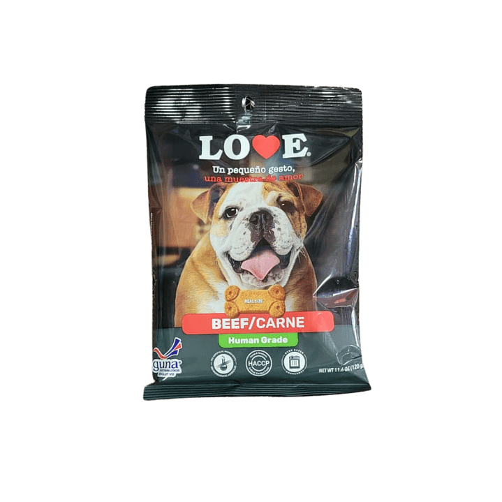 GALLETAS PARA PERROS LOVE CLASSIC VACUNO HUMAN GRADE 120 GR1