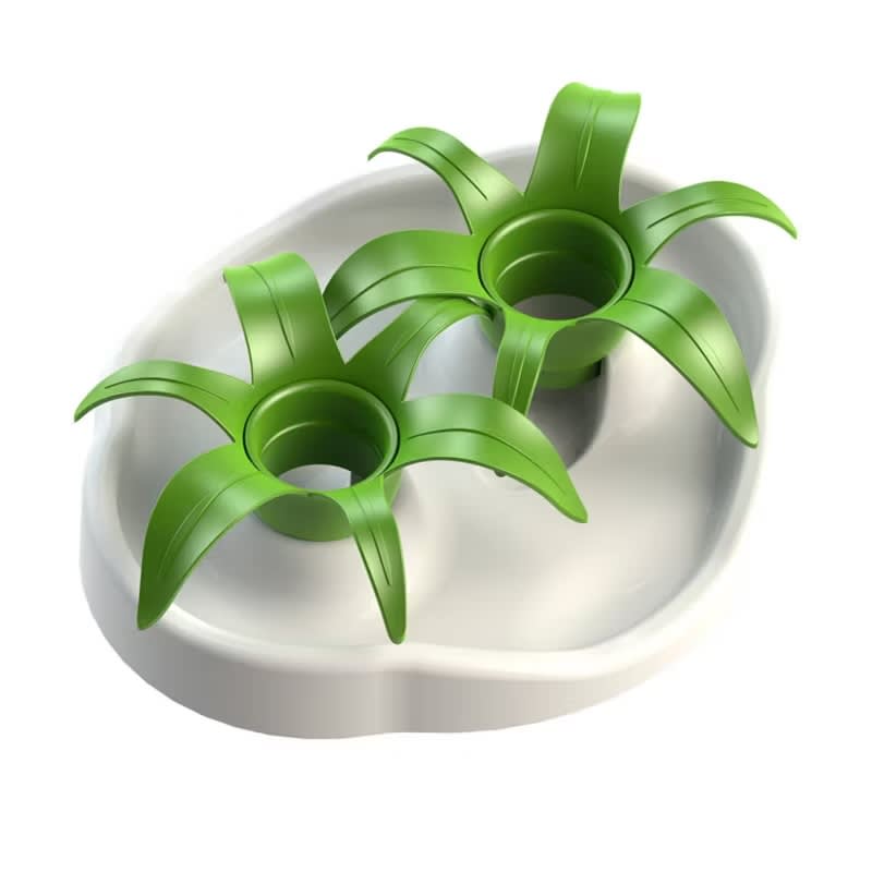 COMEDERO INTERACTIVO PLANTA BLANCO/VERDE GATOS1