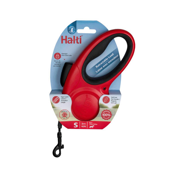 Coa Halti Retractable Lead M, 5 M/Hasta 20 Kg, Rojo1