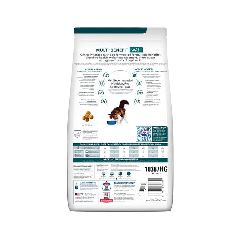 HILL´S PRESCRIPTION DIET W/D MULTI BENEFIT FELINO 1.8 kg2