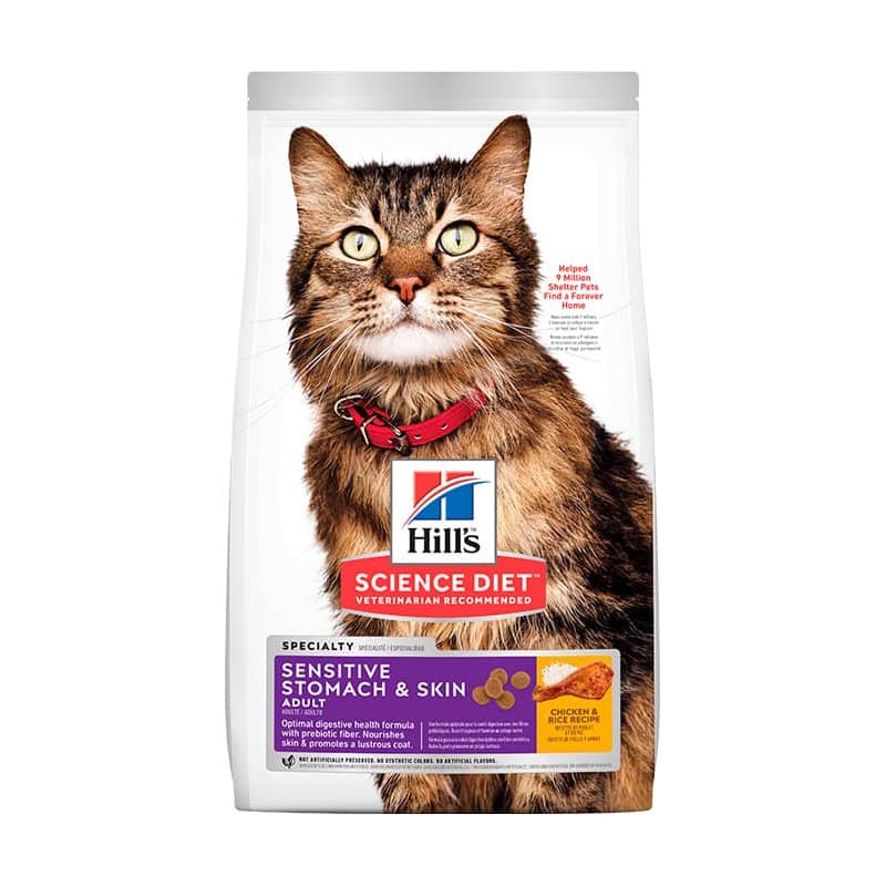 HILLS SCIENCE DIET ADULT SENSITIVE STOMACH & SKIN FELINO 1.59 KG1