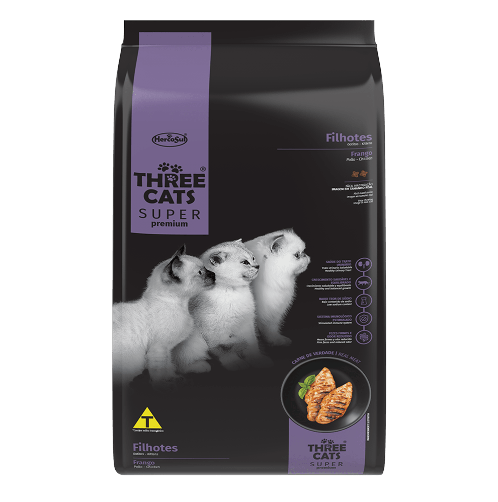 Three Cats Super Premium Gatitos - Pollo (3 KG)1