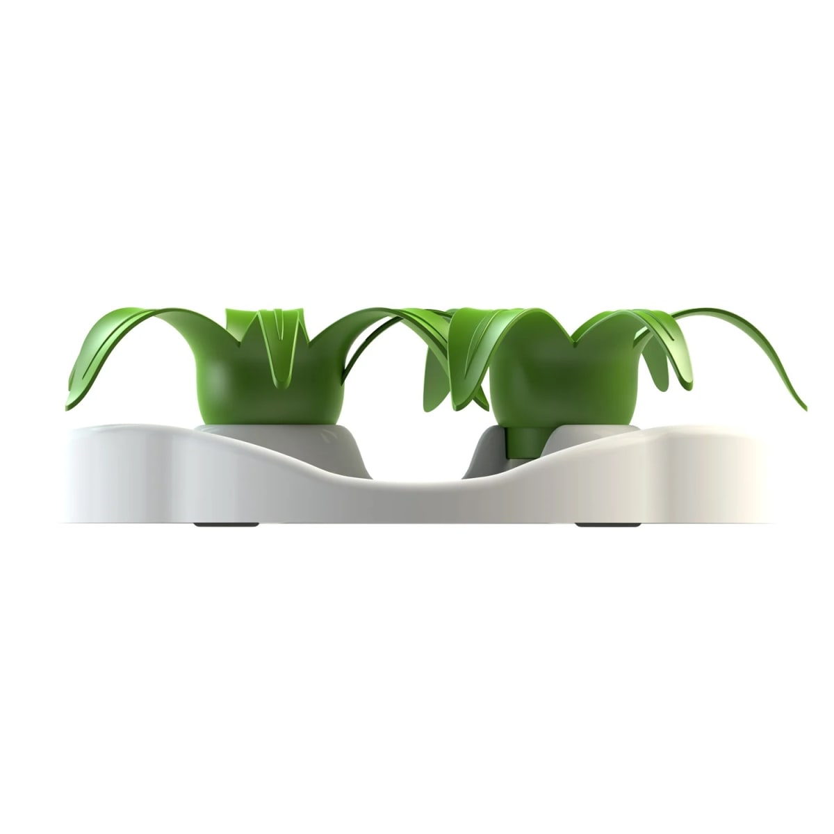 COMEDERO INTERACTIVO PLANTA BLANCO/VERDE GATOS2