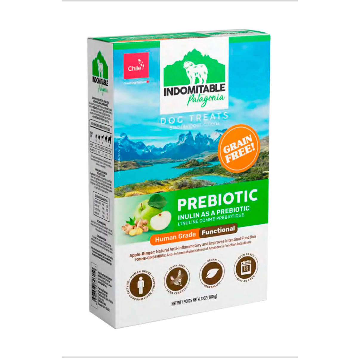 INDOMITABLE GALLETAS PREBIOTIC JENGIBRE / MANZANA 180 GR1