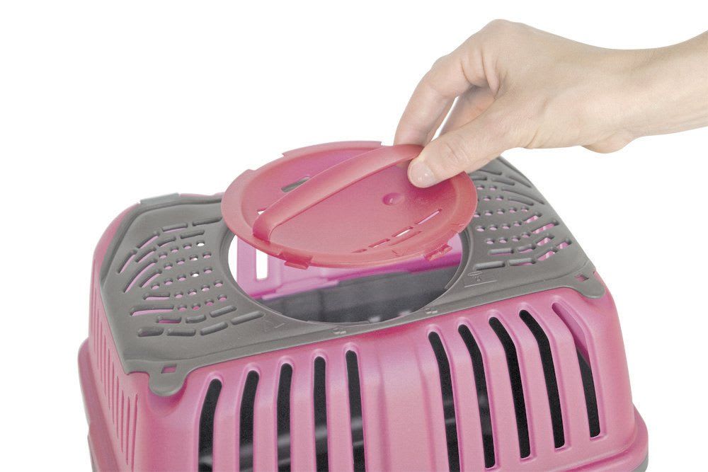 JAULA TRANSPORTE NEYO PEQ. ANIMALES ROSADA3