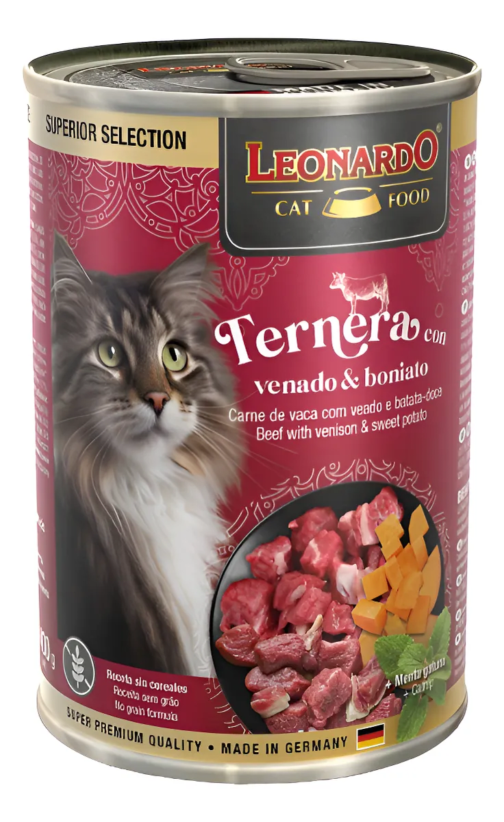 LEONARDO LATA SUPERIOR SELECTION TERNERA CON VENADO Y CAMOTE 400 GR1