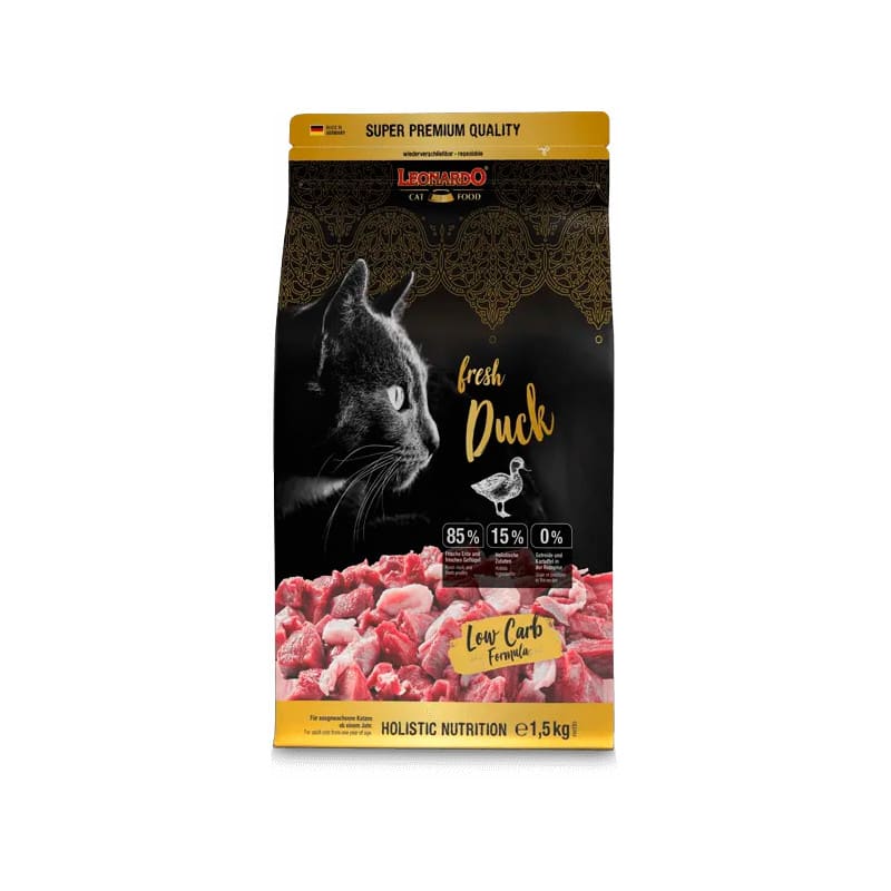 Leonardo Fresh Pato Alimento Para Gatos 1,5 Kg1