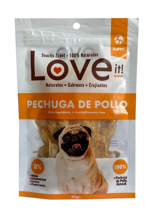 SNACK PERRO LOVE IT PECHUGA DE POLLO 40 GR1