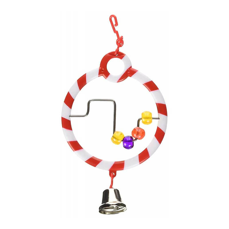 LIVING WORLD JUGUETE PARA AVES CON ESPEJO/ABACO ROJO1