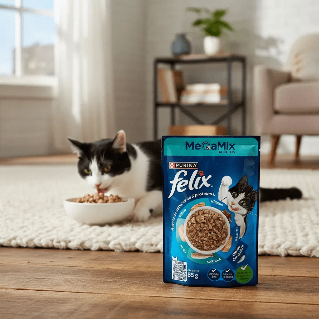 CAJA FELIX SACHET MEGAMIX GATO ADULTO X15 UN 85 GR5