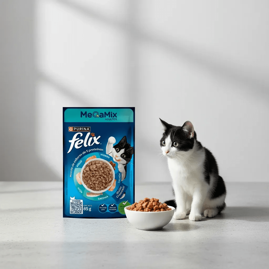 CAJA FELIX SACHET MEGAMIX GATO ADULTO X15 UN 85 GR4