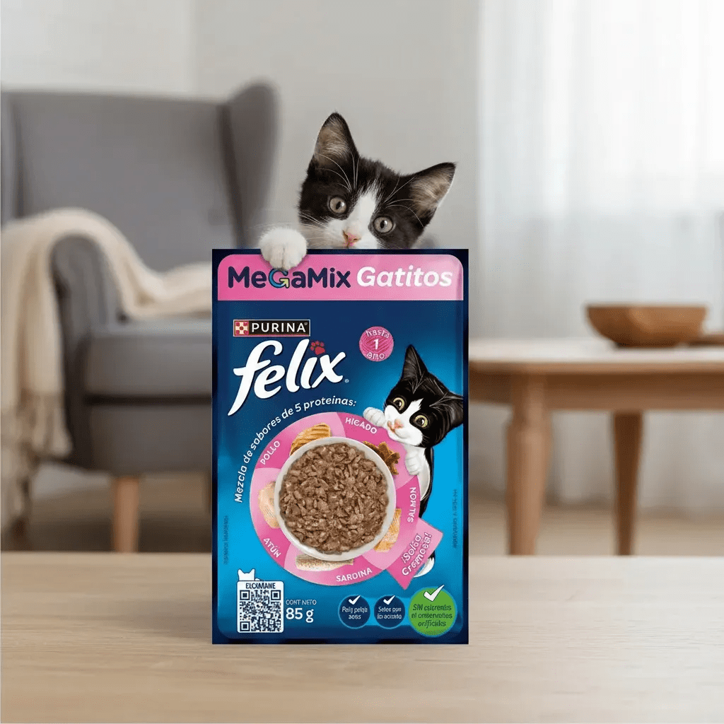 CAJA FELIX SACHET MEGAMIX GATITO X15 UN 85 GR2