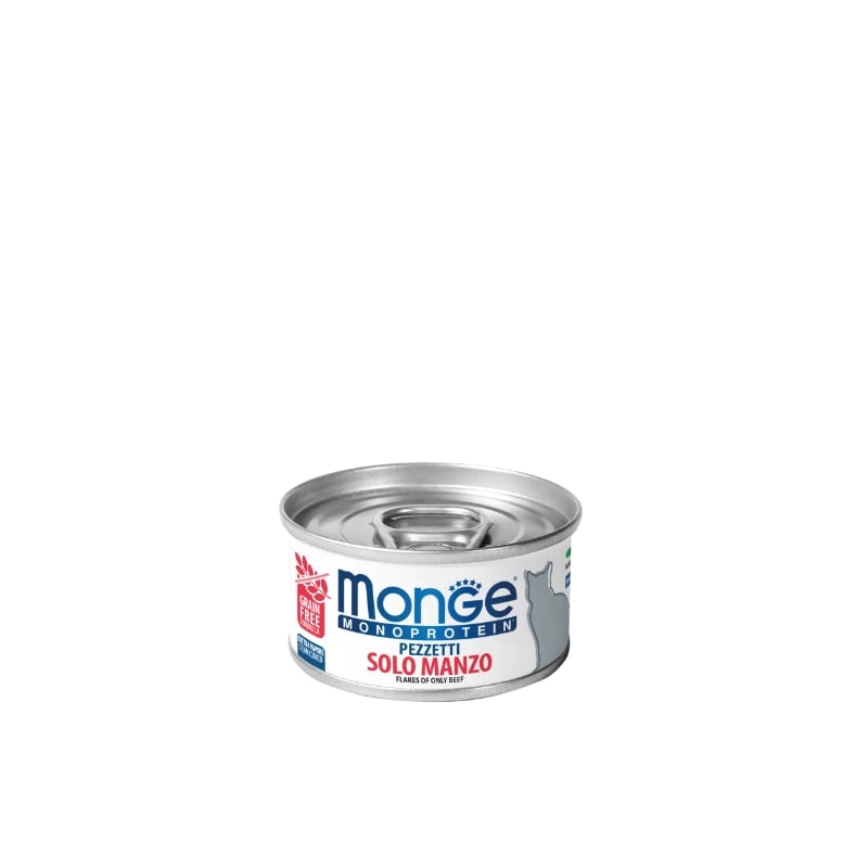 MONGE LATA GATO MONO PROTEIN FLAKES VACUNO 80 GR1