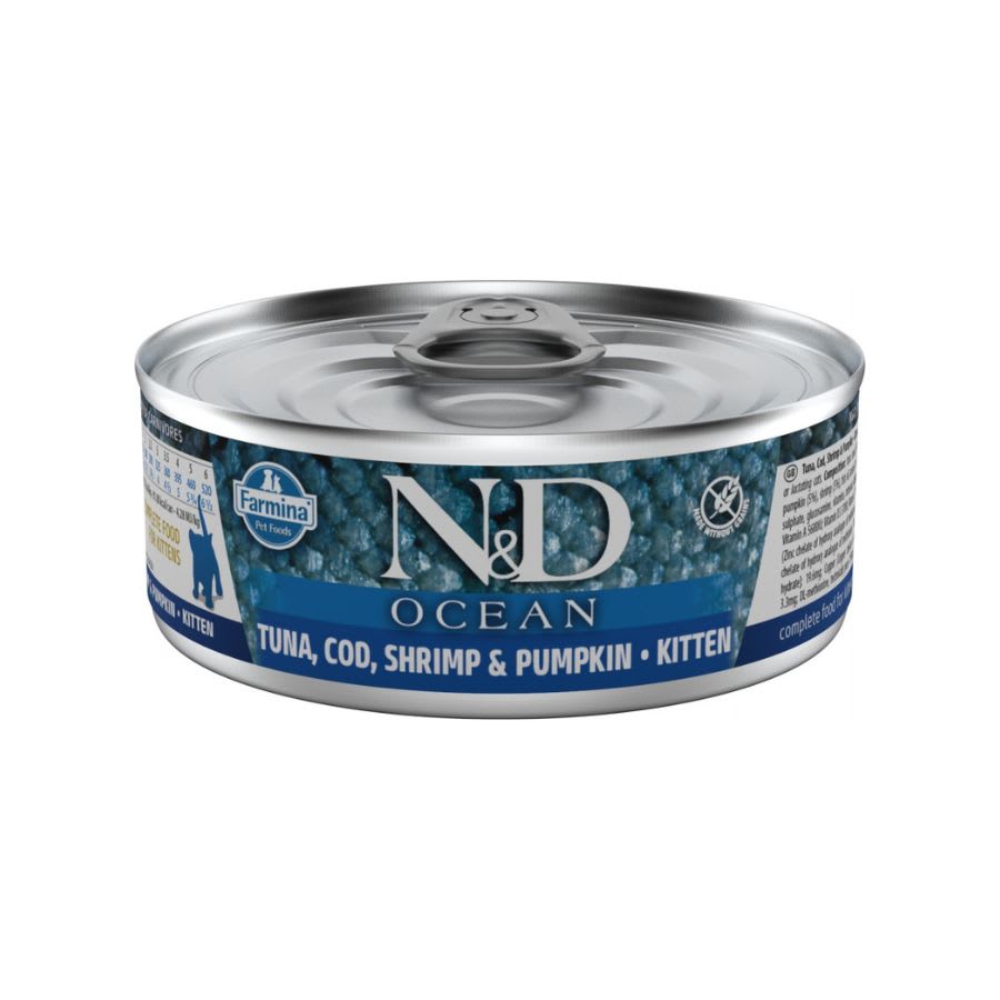 N&D OCEAN LATA GATO ATÚN PUMPKIN KITTEN 80 GR1