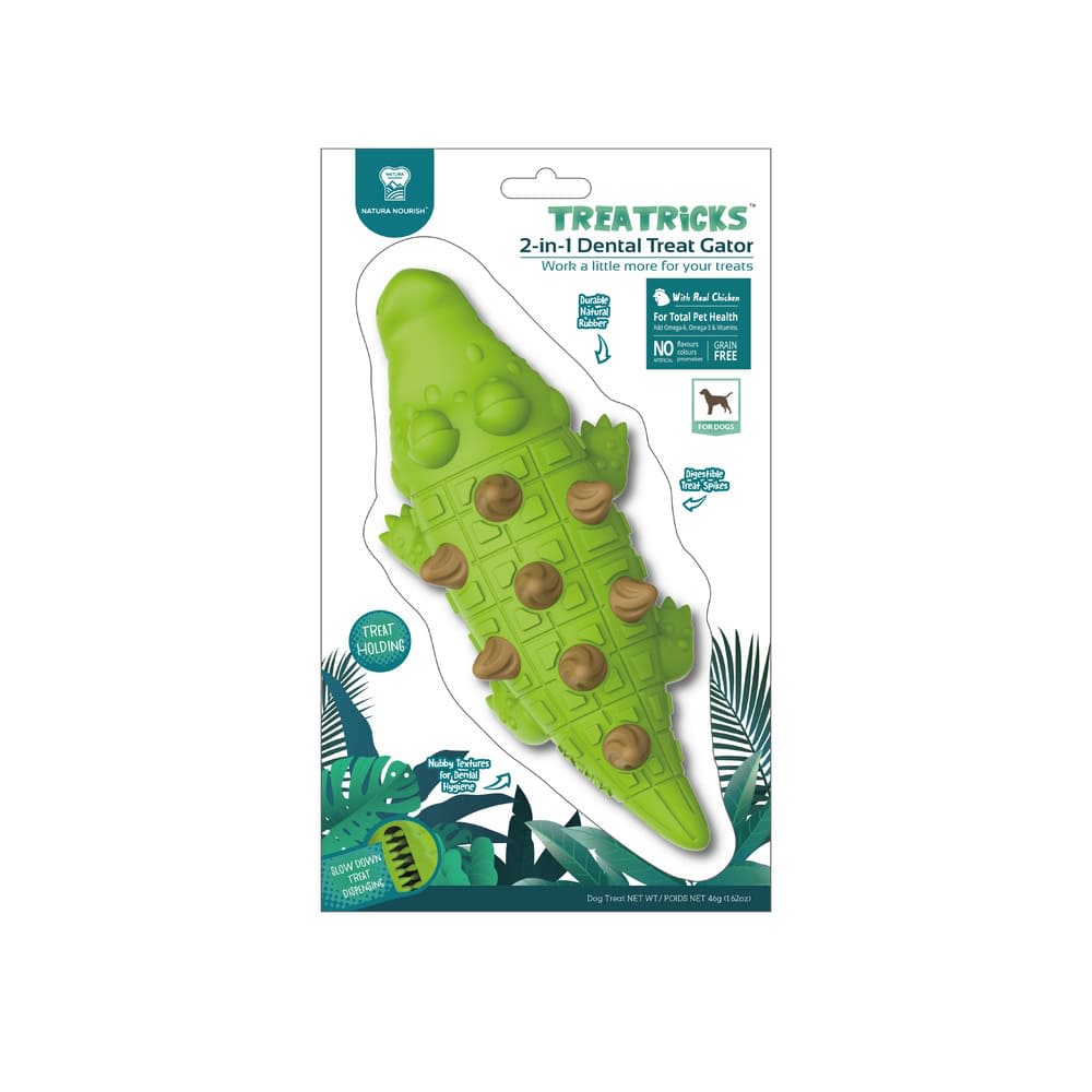 Pet Treat 2 en 1 dental Cocodrilo (sabor pollo)1