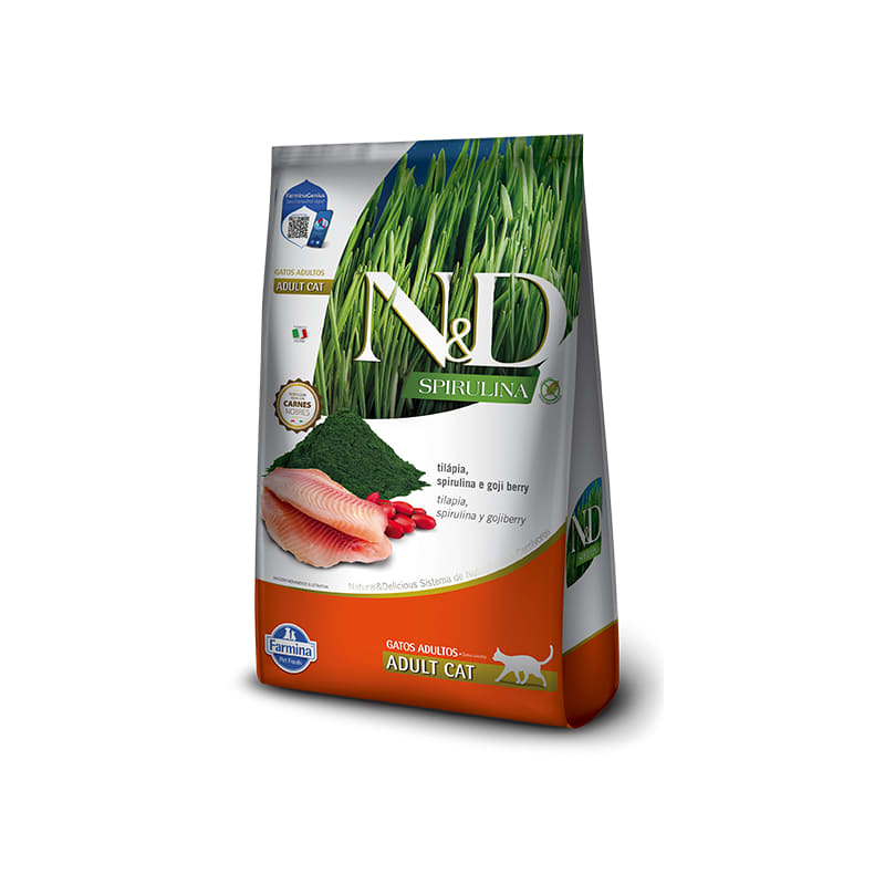 N&D ESPIRULINA GATO ADULTO TILAPIA 1.5 KG1