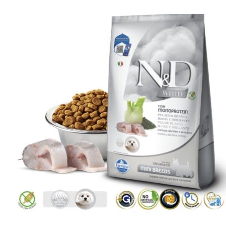 N&D WHITE ESPIRULINA PERRO ADULTO MINI 2 KG2